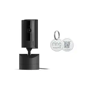 Ring Pan-Tilt Indoor Cam, Black with Ring Pet Tag