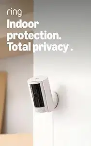 Ring Indoor Cam, Home or business security in 1080p HD video, White
