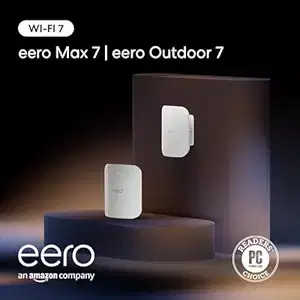 Amazon eero Max 7 (1-pack) with Amazon eero Outdoor 7 (1-pack) mesh wifi system
