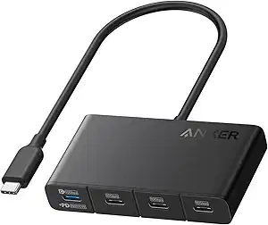 Anker 4-Port USB-C Hub, USB 3.2, 100W PD