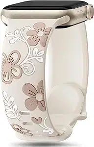 Witzon Floral Silicone Apple Watch Band