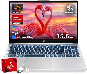 HP 15.6in FHD Touch Laptop 16GB RAM 512GB SSD for Business & Students
