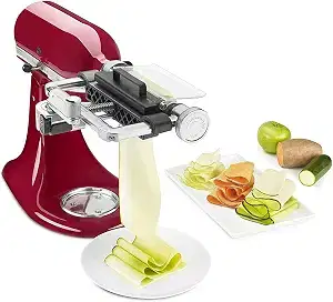 KitchenAid Vegetable Sheet Cutter Attachment with Noodle Blade Red, KSM2SCA
