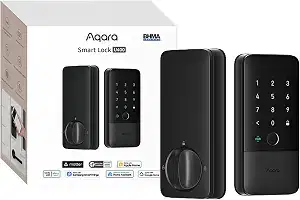 Aqara UWB Smart Lock U400, Apple Home Key, Fingerprint Deadbolt, Black
