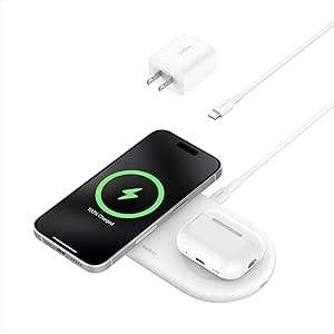 Belkin 2-in-1 Wireless Charging Pad Qi2 15W MagSafe