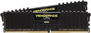 CORSAIR Vengeance LPX DDR4 RAM 32GB (2x16GB) Up to 3200MHz CL16-20-20-38 1.35V Intel XMP AMD EXPO Computer Memory – Black (CMK32GX4M2E3200C16)