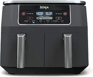 Ninja Foodi Air Fryer, 8 Qt DualZone, 6-in-1, Grey, DZ201