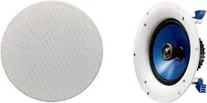 Yamaha NS-IC800 140 Watt 8-Inch 2-Way In-Ceiling Speakers - Pair (White)
