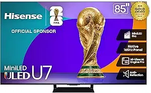 Hisense 85" U7 4K Mini-LED Gaming Smart TV