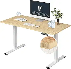FlexiSpot E6 Bamboo 3-Stage Electric Standing Desk