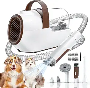 Dog Grooming Vacuum Kit with Clipper & Nail Grinder