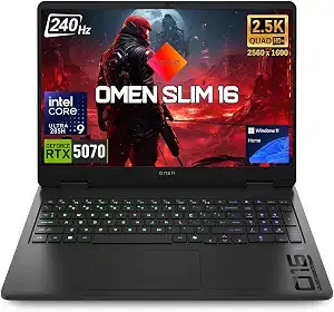 PCONLINE HP OMEN Slim Intel Ultra 9 285H RTX 5070 240Hz QHD+ Gaming Laptop