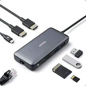 Anker 8-in-1 USB-C Docking Station, 4K Dual Monitor