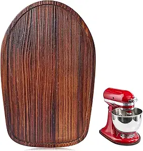 Stand Mixer Mat Compatible with Kitchenaid Bowl Lift 4.5-5 Qt Stand Mixer Kitchenaid Mixer Accessories, Appliance Sliders for Kitchen Appliance Wood Sliding Tray for Stand Mixer