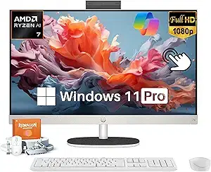 HP 27" Ryzen AI 7 All-in-One Touchscreen Desktop