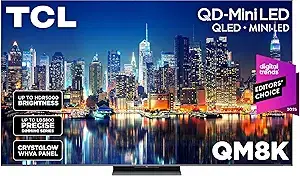 TCL 75" QM8K Mini LED 4K 144Hz Smart TV