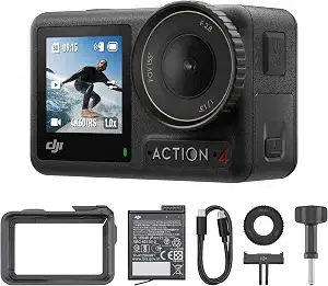 DJI Osmo Action 4 Essential Combo, Waterproof Action Camera Vlogging Camera