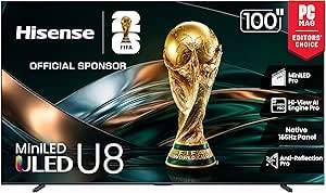 Hisense 100" U8 Mini-LED 4K Smart TV