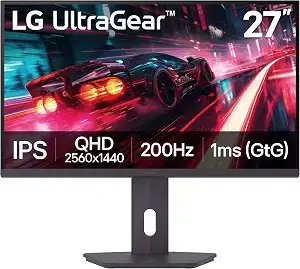 LG 27" UltraGear QHD 200Hz Gaming Monitor