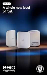 Amazon eero Max 7 mesh wifi system (newest model) - Supports internet plans up to 10 Gbps, Coverage up to 7,500 sq. ft., Connect 750+ devices, 3-pack