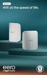 Amazon eero Pro 7 tri-band mesh Wi-Fi 7 router (newest model) - Supports internet plans up to 5 Gbps, Coverage up to 4,000 sq. ft., 2-pack