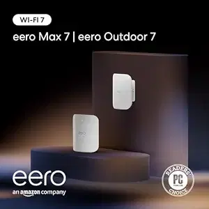 Amazon eero Max 7 (1-pack) with Amazon eero Outdoor 7 (1-pack) mesh wifi system