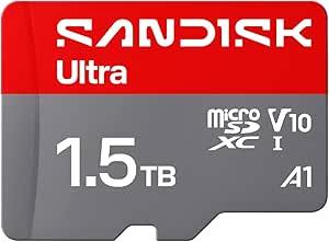 SANDISK 1.5TB Ultra microSD Card + Adapter, Up to 195MB/s Read Speeds