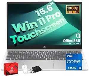 HP 15.6" FHD Touchscreen Laptop - Intel i7, 16GB RAM, 512GB SSD