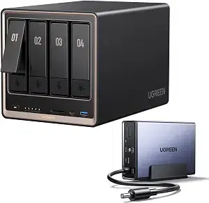 UGREEN NAS DXP4800 GT + US3000 UPS 12000mAh Bundle