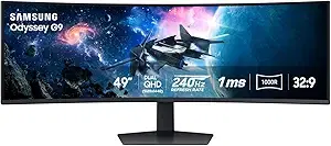 Samsung 49" Odyssey G9 DQHD 240Hz Gaming Monitor