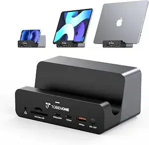 TobenONE 18-in-2 MacBook Docking Station Dual Monitor 4K@60Hz, 150W Adapter