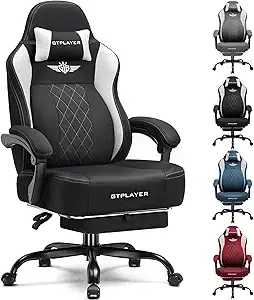 GTPLAYER Big and Tall Gaming Chair with Lumbar Support