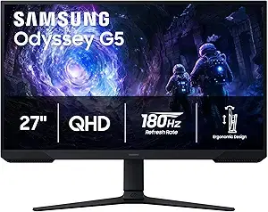 Samsung 27" Odyssey G5 QHD 180Hz Gaming Monitor