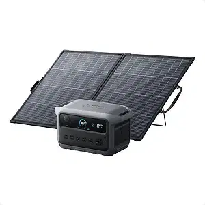 Anker SOLIX C2000 Gen2 Portable Power Station & 200W Bifacial Panel, 2048Wh