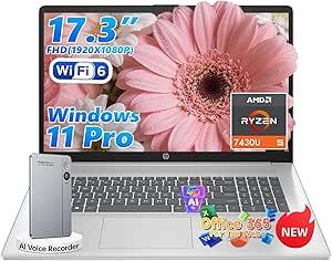 HP 17" Ryzen 5 7430U Laptop - 20GB RAM 512GB SSD