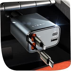 LISEN Retractable USB-C Car Charger