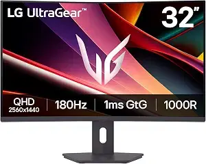 LG UltraGear 32" QHD 180Hz Curved Gaming Monitor