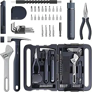 HOTO 40-Piece Tool Kit with Smart Electric Screwdriver