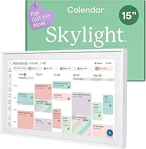 Skylight Calendar: 15-inch Wall Planner Digital Calendar & Chore Chart, Smart Touchscreen Interactive Display for Family Schedules – Wall Mount Included, Great for Organizing Your 2026 Calendar