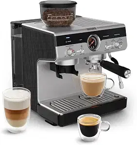 KRUPS Precision Espresso Machine with Grinder & Frother