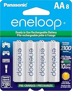 Eneloop AA 2100 Cycle Ni-MH Rechargeable Batteries 8-Pack
