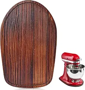 Stand Mixer Mat Compatible with Kitchenaid Bowl Lift 4.5-5 Qt Stand Mixer Kitchenaid Mixer Accessories, Appliance Sliders for Kitchen Appliance Wood Sliding Tray for Stand Mixer