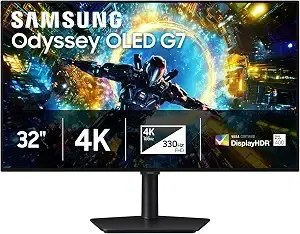 Samsung 32" Odyssey OLED G7 (G73SH) Series Gaming Monitor, 4K Resolution