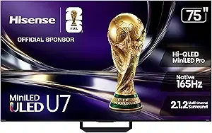Hisense 75" U7 4K Mini-LED Smart TV 165Hz