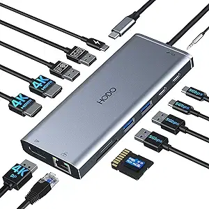 USB-C Docking Station 14-in-1 Triple Monitor 4K
