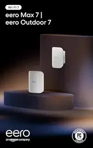 Amazon eero Max 7 (1-pack) with Amazon eero Outdoor 7 (1-pack) mesh wifi system