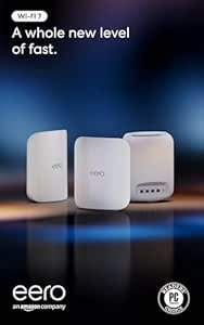 Amazon eero Max 7 mesh wifi system (newest model) - Supports internet plans up to 10 Gbps, Coverage up to 7,500 sq. ft., Connect 750+ devices, 3-pack