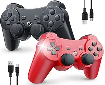 OKHAHA 2-Pack PS3 Wireless Controller w/ Motion Sensor