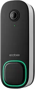 ecobee Smart Video Doorbell Camera Wired 1080p HDR, Smart Alerts