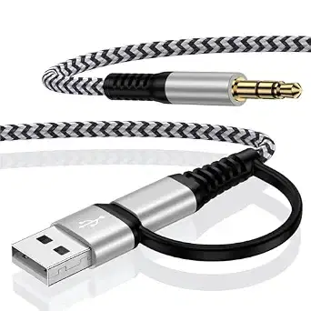 USB-C to 3.5mm Headphone Cable 6FT 2-in-1